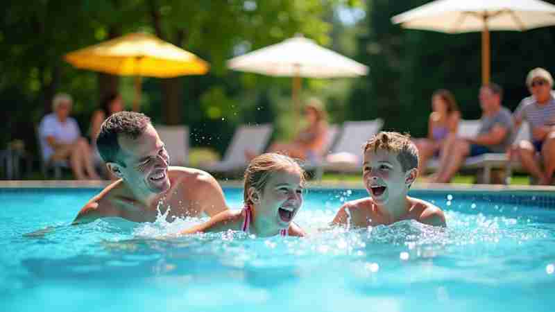 Hoffnungsthal Open-Air Pool: A Paradise for Families in North Rhine-Westphalia, Concept art for illustrative purpose, tags: ein freibad - Monok